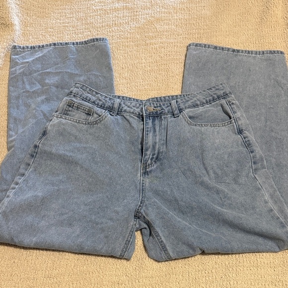 Women's Denim Jeans with Pink Bow Detail. L - Picture 2 of 5